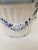 Contemporary 1980s Blue and White Large Cachepot With Swag Decoration For Sale - Image 3 of 5