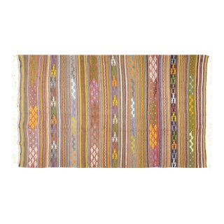 Vintage Turkish Professional Hand Knotted Wool Rug, 5'5x9'2 For Sale