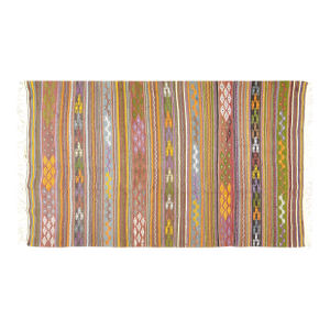 Vintage Turkish Professional Hand Knotted Wool Rug, 5'5x9'2