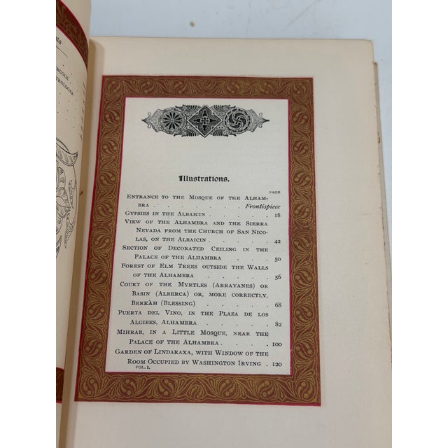 1892 Washington Irving the Alhambra Darro Edition, 2 Volumes With Original Wrappers For Sale - Image 9 of 12