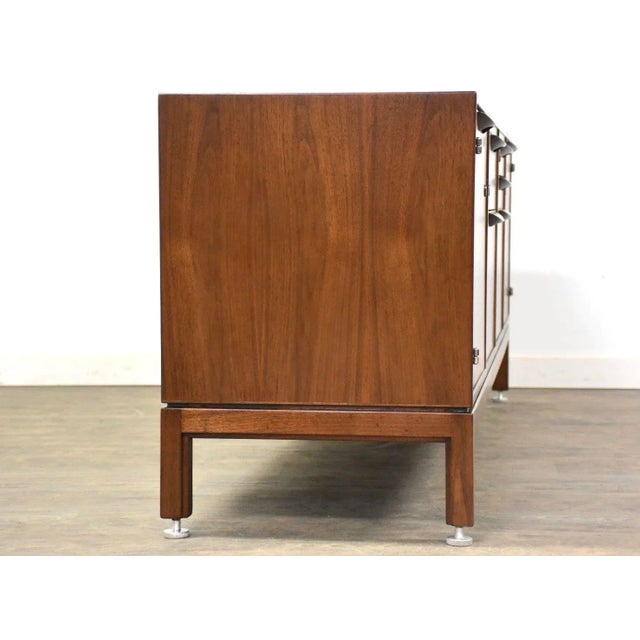1960s Refinished Jens Risom Walnut Credenza For Sale - Image 5 of 10