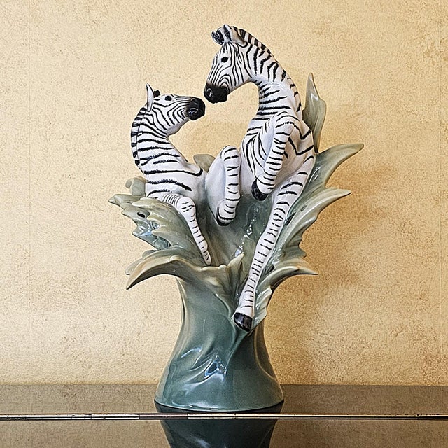 Franz Collection Jungle Beauties Safari Zebra Sculptural Porcelain Vase Fz00379 For Sale - Image 16 of 18