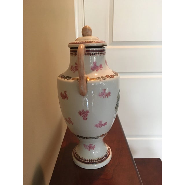 Antique Chinese Hand Painted Urn For Sale - Image 5 of 7