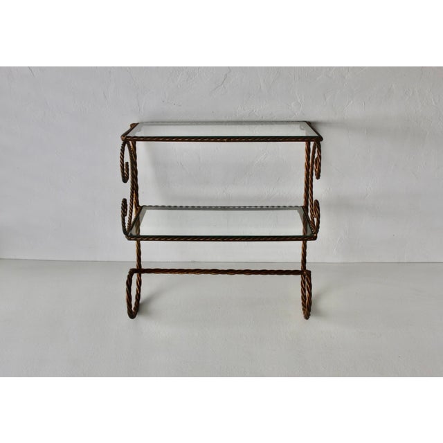 Italian Gilt Rope Two-Tier Wall Shelf Towel Bar Vintage Mid-Century For Sale - Image 15 of 18