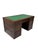 Magnificent and rare Art Deco Modernist desk with matching armchair. Design in the style of Frits Spanjaard. Striking...