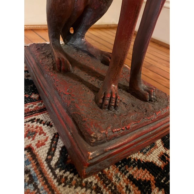 Plastic 1970’s Hollywood Regency Style Life Size Whippet Dog Statue For Sale - Image 7 of 11