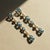 Blue Topaz & Pearl Drop Multi-Shape Earrings, Silver, Gold, Pair For Sale - Image 8 of 9