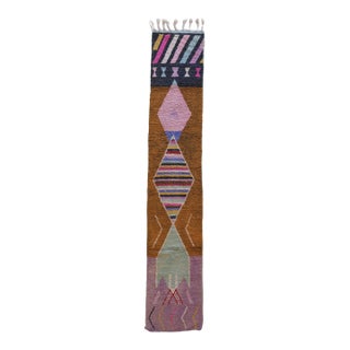Moroccan Colorful Runner Rug - 13.1 X 2.4 Ft For Sale