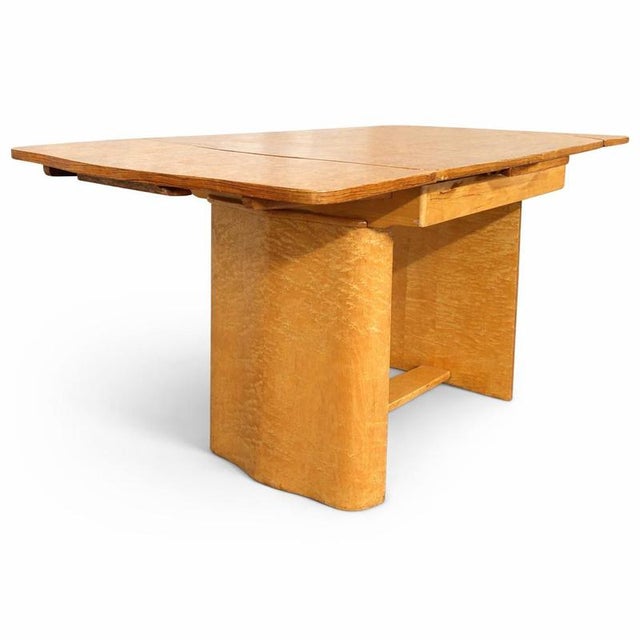 Vintage Art Deco Maple Extending Dining Table, 1930s For Sale - Image 4 of 11