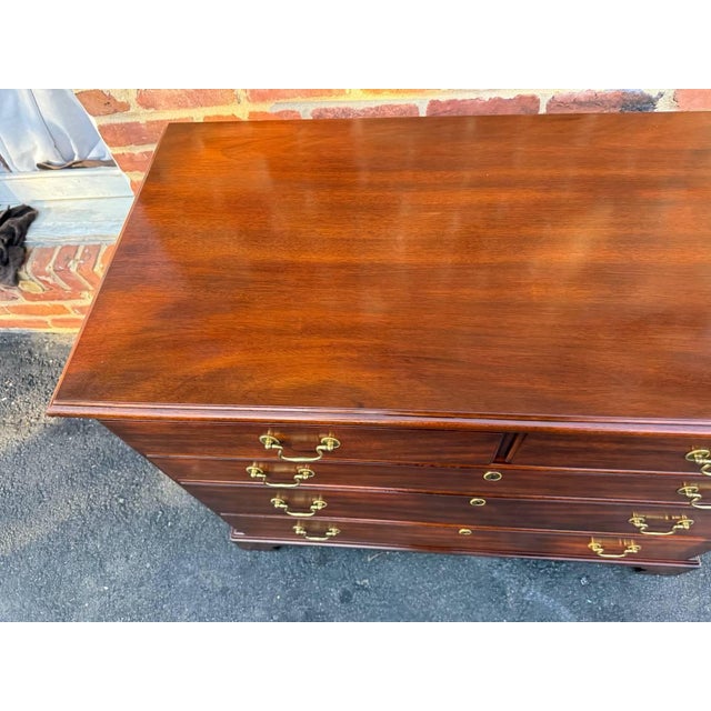 Late 20th Century Henkel Harris George III Mahogany Chest of Drawers For Sale - Image 10 of 17