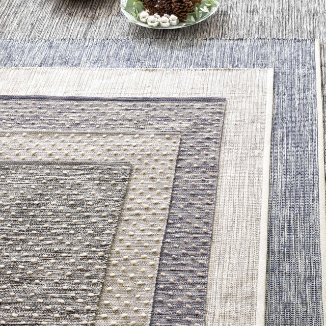 Contemporary Dash & Albert by Annie Selke Hobnail Blue Indoor/Outdoor Rug, 8' 6" x 11' 6" For Sale - Image 3 of 6