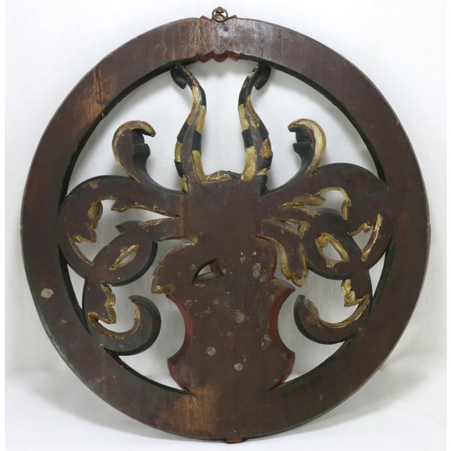 Antique Black Forest Carved Wood Family Crest Wall Plaque Chairish