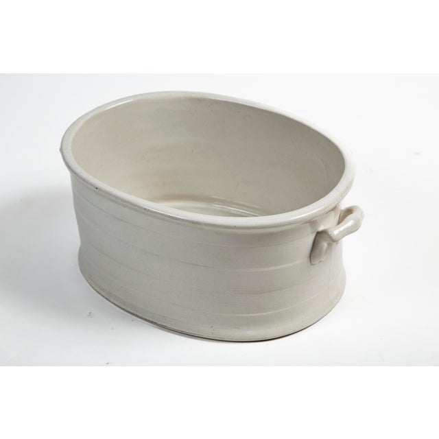 Antique White Ironstone Footbath, England, Circa 1910 For Sale - Image 4 of 12