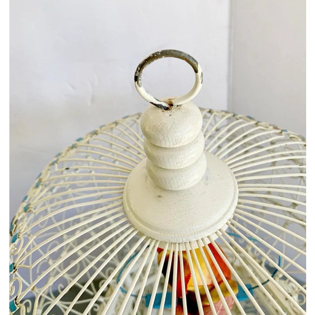 Vintage French Colonial Domed Bird Cage For Sale - Image 11 of 12
