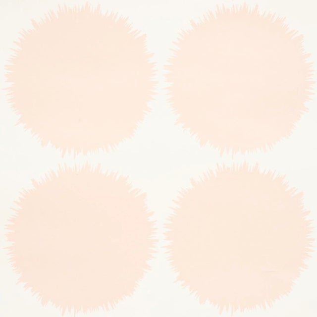 Contemporary Sample - Schumacher Fuzz Wallpaper in Blush For Sale - Image 3 of 4