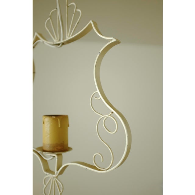 1950s White Painted Metal Pendant For Sale In New York - Image 6 of 10
