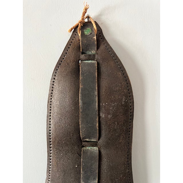 Brass Vintage Brass and Leather Horse Bridle Strap For Sale - Image 8 of 8