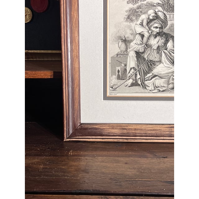 Black 19th Century Fine Grand Tour Style Italian Print in Vintage Frame For Sale - Image 8 of 10