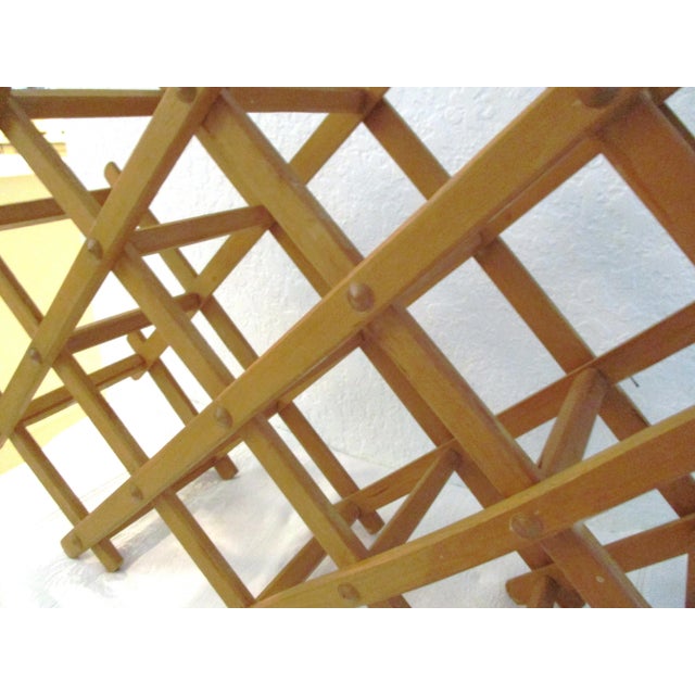 1970s 1970s Expanding Wood Wine Rack For Sale - Image 5 of 7