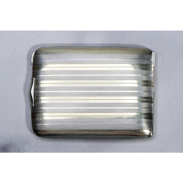 1920s Art Deco Engine Turned Antique Gorham Sterling Silver 14k Gold Matchbook Holder Case Matches Vesta Tobacciana For Sale - Image 15 of 16