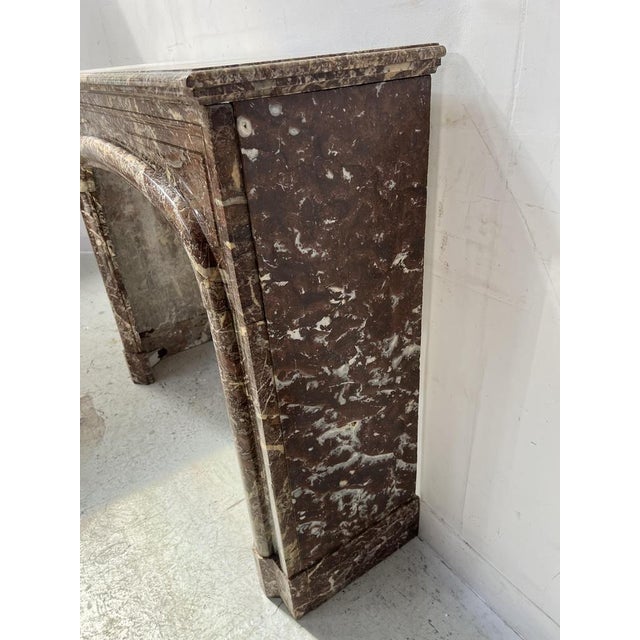 Louis XIV Style Fireplace in Speckled Red Marble, 19th Century For Sale - Image 11 of 16