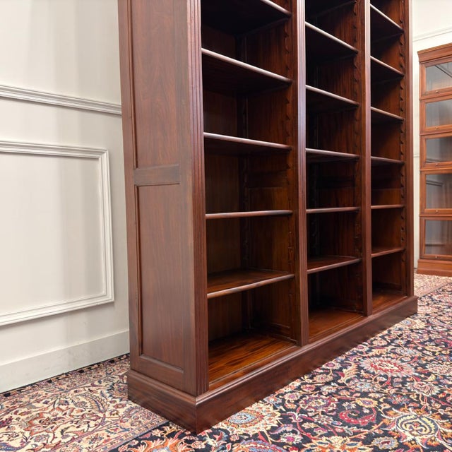 Wood Classic English Open Bookcase For Sale - Image 7 of 13