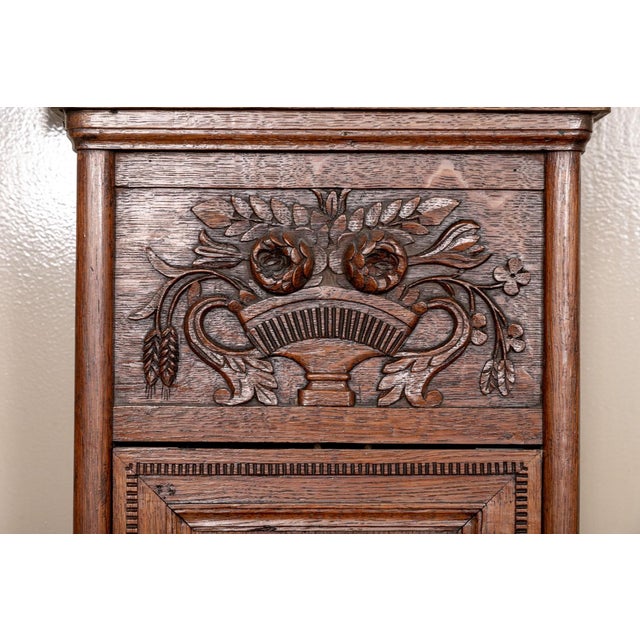 Wood Antique Sénéchal French Louis XVI Tall Oak Longcase Clock For Sale - Image 7 of 9