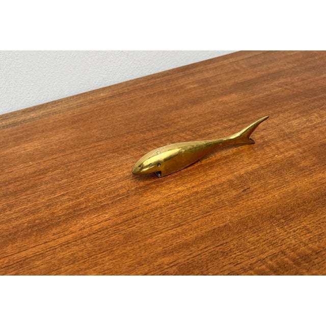 Mid-Century Fish Bottle Opener in Brass, 1960s, in Very Good conditions. Designed 1960 to 1969