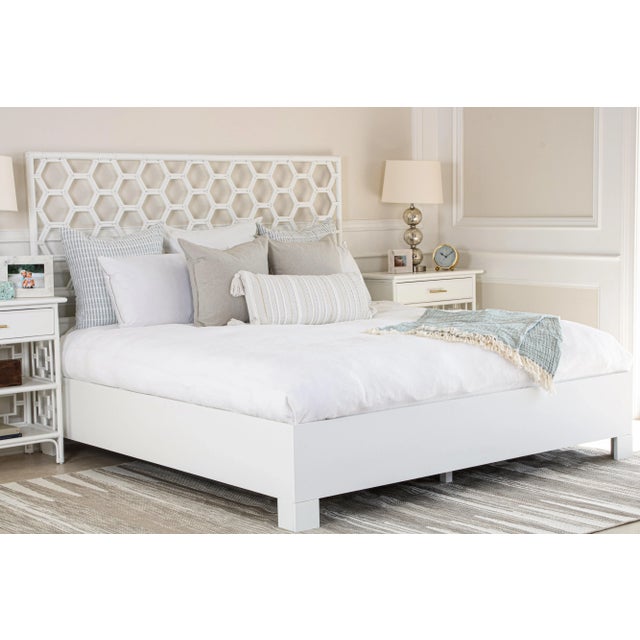 Honeycomb Bed King - White For Sale - Image 9 of 10