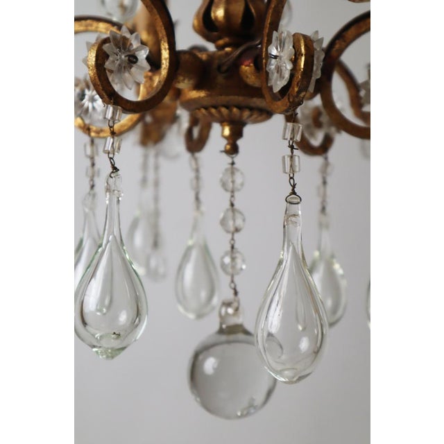 Venetian Golden Stars and Tears Chandelier, 1980s For Sale - Image 9 of 18
