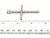 Large 14k White Gold Diamond Cross Charm Pendant For Sale - Image 4 of 4