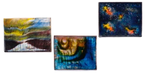 Abstract Ceramic Wall Plaques, Germany, 1965, Set of 3
