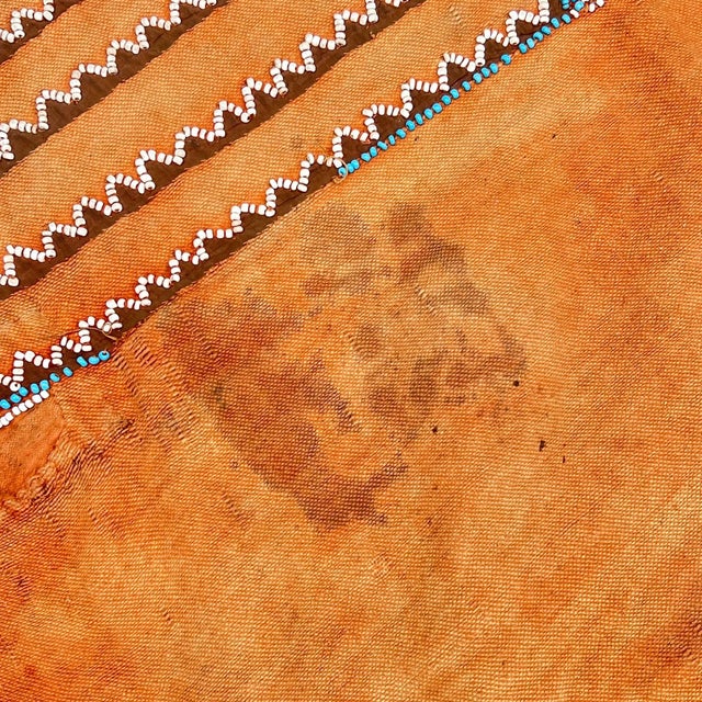 Terra Cotta Early 20th Century Xhosa Beaded Shawl or Skirt South Africa Sieber Collection For Sale - Image 8 of 17