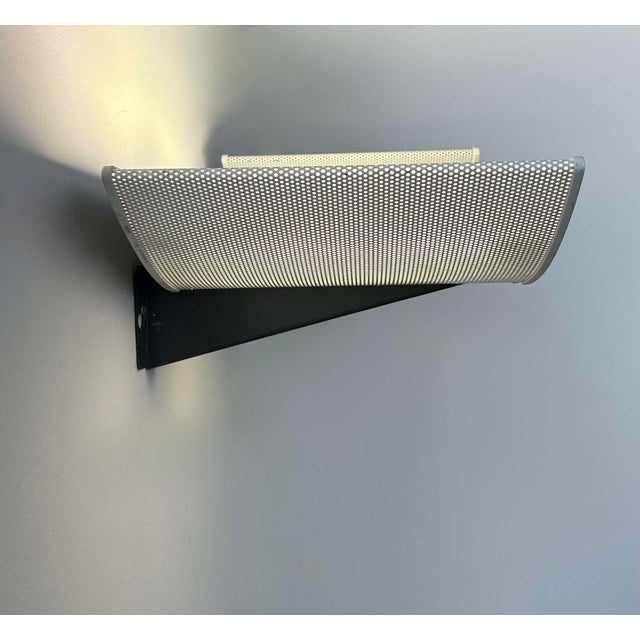 Modern Wall Lights in Black and White Lacquered Metal, 1980, Set of 2 For Sale - Image 5 of 14