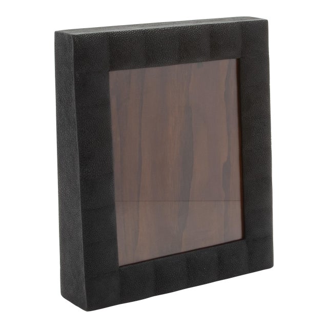 Picture Frame 8x10” in Quilted Black Shagreen by R&y Augousti For Sale
