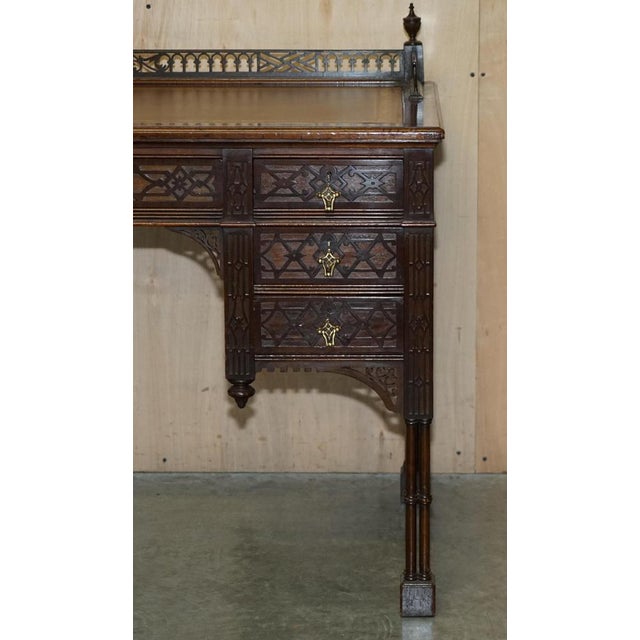 Chinese Thomas Chippendale Desk from Edward & Roberts For Sale - Image 4 of 18