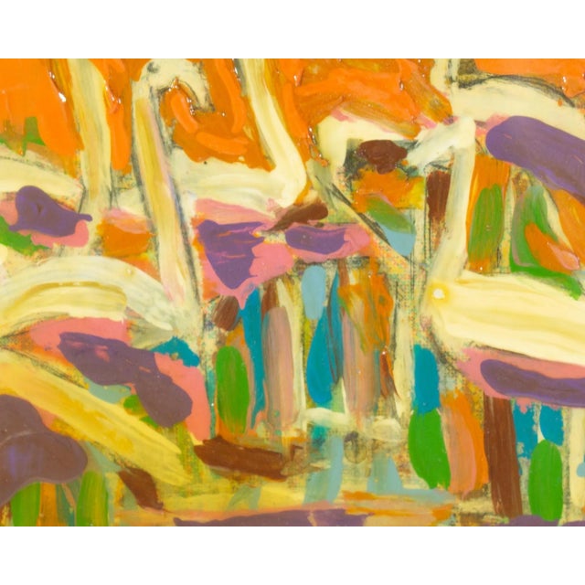 Mixed Media Painting of Egrets by Harry Hilson For Sale In Indianapolis - Image 6 of 7