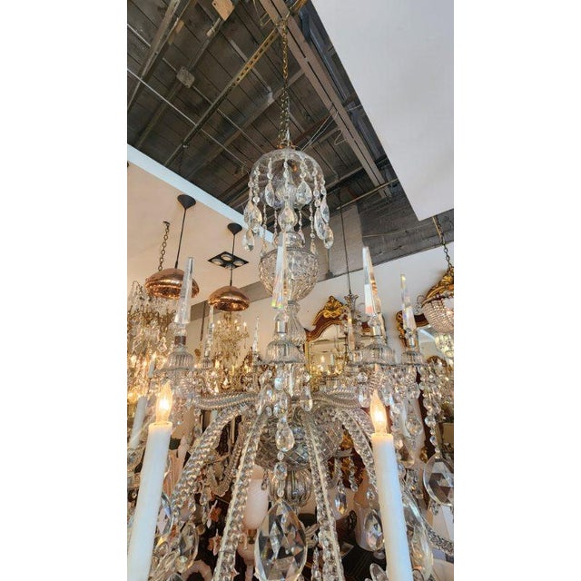 Early 19th Century Early 19th Century Large Attributed to Baccarat Crystal Chandelier For Sale - Image 5 of 9