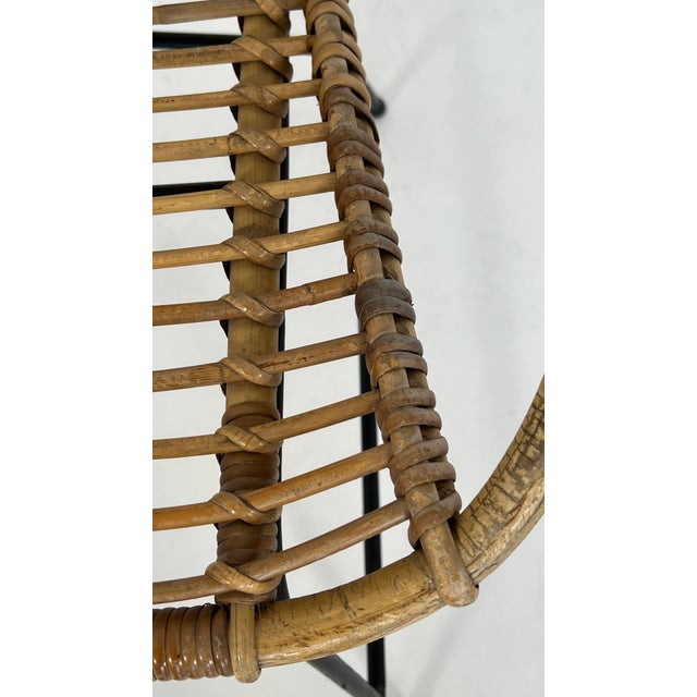 Vintage Wicker Rattan Chair, 1960s For Sale - Image 4 of 10