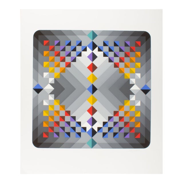 “Prizma Ii” Op Art Serigraph Print by Marko Spalatin For Sale