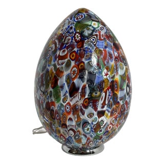 Murano Style Murrine Multicolor Table Lamp For Sale