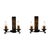French Double Sconces in Pine and Wrought Iron, 1960, Set of 2 For Sale - Image 13 of 13