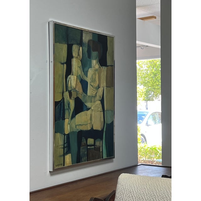 Abstract Cubist Oil Painting by Scornavacca For Sale - Image 11 of 12
