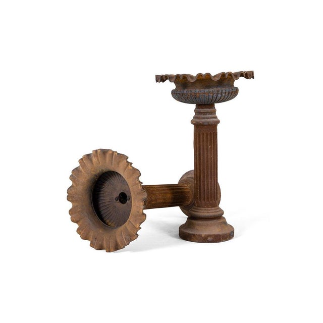 Tall Cast Iron Garden Planters, Set of 2 For Sale - Image 6 of 14