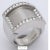 1980s Charles Krypell Diamond & Platinum Modernist Ring W Satin & Polished Finish For Sale - Image 5 of 6
