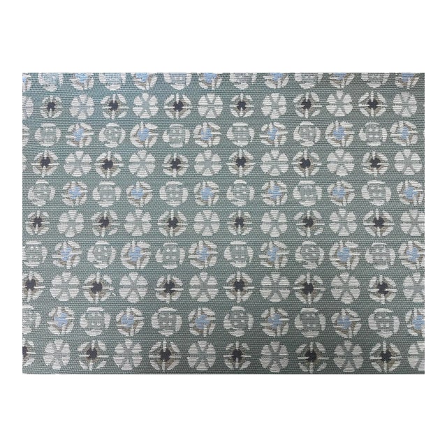 Brentano 6503-03 Memento - Seaglass Performance Stain Resistant Geometric Seafoam Navy Taupe Upholstery Fabric For Sale
