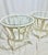 Pair Vintage Rattan Tables For Sale - Image 4 of 6