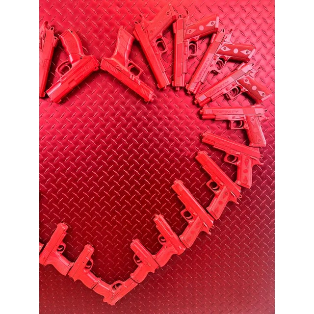 2020s Charles Gitnick Heart of Guns Red Conceptual Mix Media 2024 For Sale - Image 5 of 17