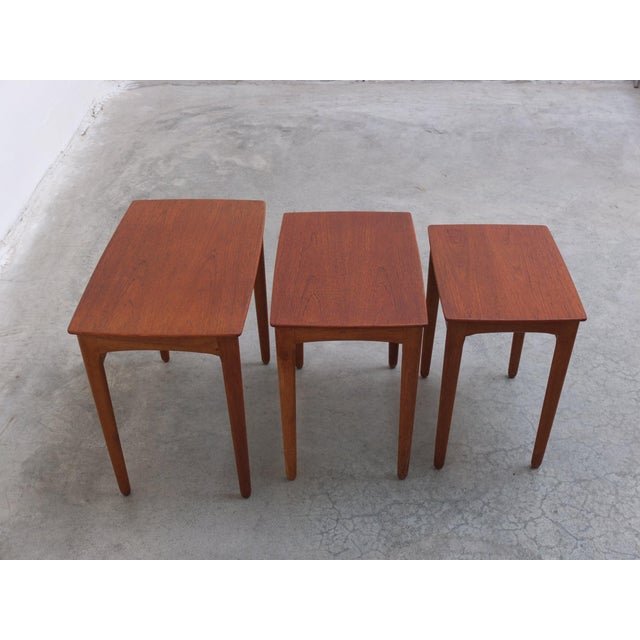 Nesting Tables in Teak and Oak by Svend Åge Madsen, 1960s, Set of 3 For Sale - Image 11 of 16