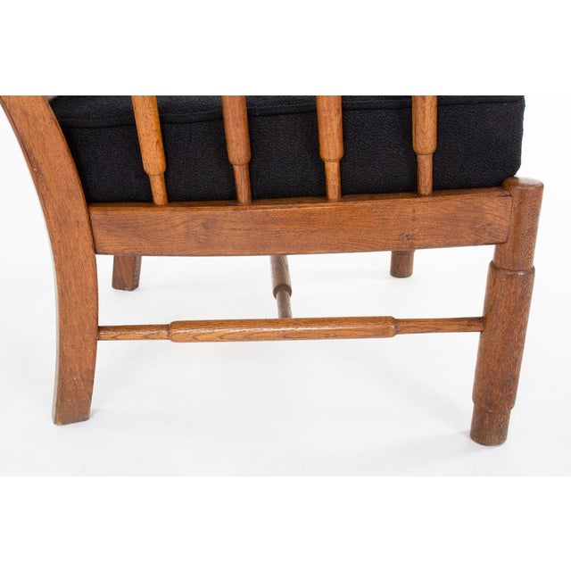 Set of Vintage Armchairs in Oak and Terry Fabric, 1950 For Sale - Image 9 of 14